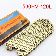 โซ่สีทอง DID Oring520V 120L-520V เบอร์ 520 โซ่มอเตอร์ไซค์ระดับไฮเอนด์ 120 เทศกาล DID คุณภาพสูง 520HV