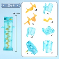 Funlock3 Large Particles Slide Buliding Blocks Toy Electric Lifting Device Combination Spiral Liftin