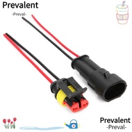 PREVALENT 5 Sets Electrical Connector, with Wire 2 Pin Series Terminal Connector-, Durable Waterproo