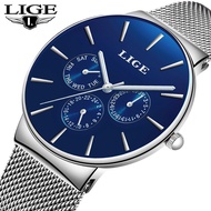 LIGE Fashion Sports Mens Watches Top Brand Luxury Ultra Thin Casual Quartz Watch Men Date Waterproof Watches Relogio Masculino