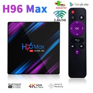 【original】 H96 Max Smart Tv Box 10 Rk3318 2.4g 5g Wifi 4gb 32gb 64gb Hd 4k Media Player Bt4.0 Vioce 3d Set Box H96max