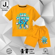 KATUN Anomali Six Seven 67 Brainrot Boys Girls Cotton T-Shirt Set Shorts