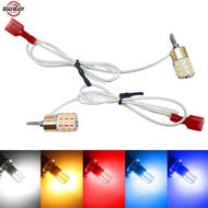 2Pcs Motorcycle Signal Light T10 W5W Width Indicator Light Dual Color Turn Signal T15 3014 54smd Tai