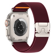 Dây ni lông cho iWatch Ultra 2 ban nhạc 49mm 44mm 46mm 42mm 40mm 45mm 41mm 38mm Vòng tay co giãn iWa