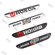 ZR For Fender side emblem Rear logo for Honda Accord CITY Civic CRV FIT Jazz Brio HRV Shuttle Mugen Power Trunk badge Decoration sticker