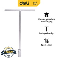 Deli Automotive Wrenches/Kunci T Kunci Ban Otomotif 8/10/12/14 mm Chrome DLX /Alat Perkakas