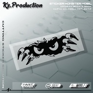 CUTTING STICKER PEEKING MONSTER CLAW 20 CM COOL MONSTER PEEKING CAR BUMPER STICKER