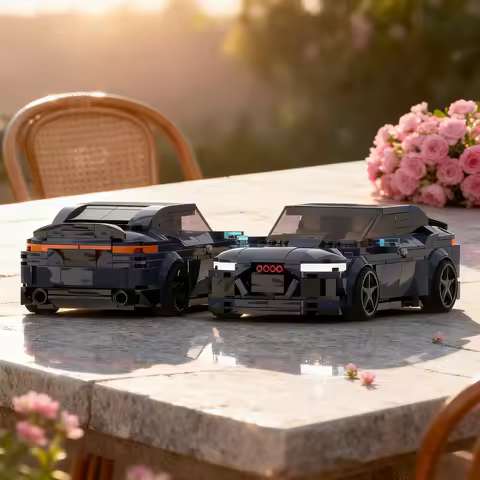 352pcs MOC AUDI RS 7 Dark Blue Model Building Blocks Construction Assemble Education Kids Creative B