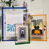 Color Acrylic Picture Frame Transparent Photo Frame Table A4 Photo Poster Mounting Frame Wall Hangin