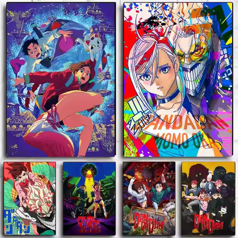 Anime D-Dandadan Ayase Momo Okarun Poster Self-adhesive Art Waterproof Paper Sticker Coffee House Ba