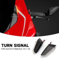 For DUCATI Panigale V2 PANIGALE V4 R S V4R V4S Motorcycle Accessories Front Mirrors Turn Signal Ligh