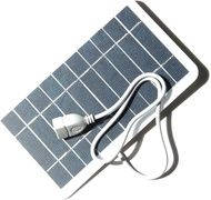 2W 5V Small Solar Panel with USB DIY Monocrystalline Silicon Solar Cell Waterproof Camping Portable 