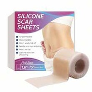 Silicone Scar Tape Silicone Scar Patch Suitable For All Skin Types Size 0.39 Inch X 59.06 Inch Scar 