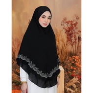 Tudung Sarung 2 Layer Chiffon Diomand Lasercut 4XL