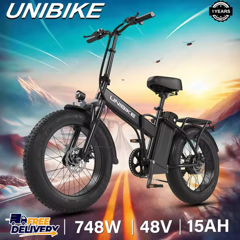 UNIBIKE F1 PRO E-Bike 748W Motor 48V15AH Removable Lithium Battery Dual Hydraulic Brake Electric Bik