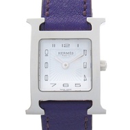 【再降價】銀色 精鋼 Heure H 紫色錶帶 石英 手錶 HH1.210【HERMES 愛馬仕】 HH1.210
