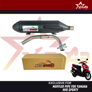 Yestar 1 Set Muffler Pipe for Yamaha Mio Sporty w/ Elbow Full Exhaust System Motorcycle Accessories