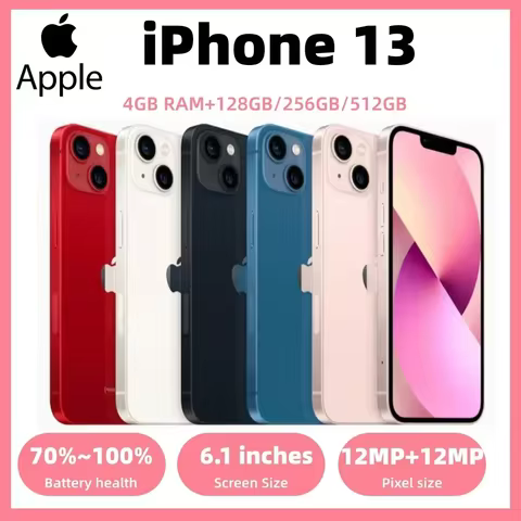 Original Apple iPhone 13 128GB/256GB/512GB 6.1-inch A15 Bionic 12MP Dual Camera Unlock Hexa Core 4G 