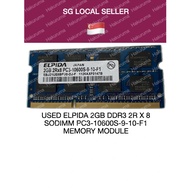 SG local seller - Used ELPIDA 2GB DDR3 SODIMM Memory Module