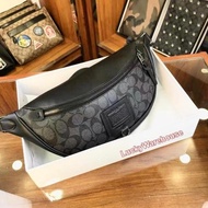 Coach Rivington Belt Bag 7 In Signature Canvas Black - 100% ORIGINAL