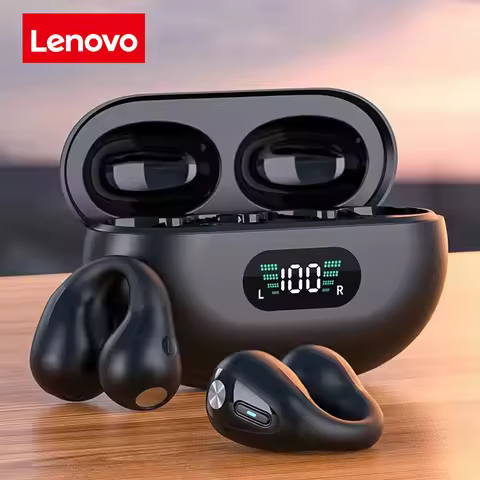 Lenovo Original Bone Conduction TWS Earbuds Ambie Sound Earcuffs Ear Earring Wireless Bluetooth Earp