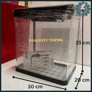 Benz Aquarium size 30 x 20 x 35 cm Black / 300 x 200 x 350 mm / 30x20x35 cm Black (Gojek/Grab Medan 