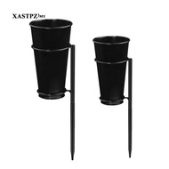 [Instock] Cemetery Vase Iron Artificial Flower Stand with Secure Stake for Outdoor Use Durable Grave