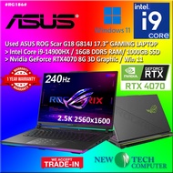 #RG186 USED ASUS ROG Gaming Laptop STRIX G18 G814J intel i9 16GB 1TB SSD NVIDIA RTX4070 RTX 4070 8G 