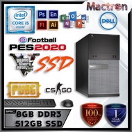 DELL OPT MINI TOWER 3020 DESKTOP - INTEL CORE I5-4570S QUAD CORE / 8GB DDR3 RAM / 512GB SSD STORAGE 