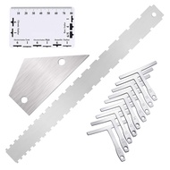 (CRTI) 1Set Guitar Luthier Measuring Tool Kit Guitar String Ruler Lower String Radius Gauge Guitar A