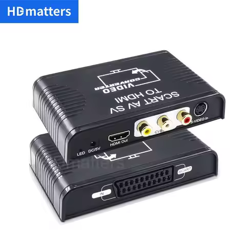 Scart to HDMI converter 3-in-1 composite AV S-video Scart to HDMI cable converter Scart RCA in to HD