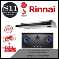 Rinnai RH-S309-GBR-T Slimline Hood Sleek Design with Rectifier Panel + Rinnai RB-3CGN 3 Inner Flame Burner Built-In Hob Schott Ceran Glass Top Plate*BUNDLE DEAL - FREE DELIVERY