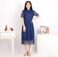 BAYAR DI TEMPAT Dress Brukat Brokat Model 2022 dress brokat impor mewah dress brokat pendek midi baj