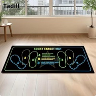 Tadill Rubber Backing Squat Stance Mat Slim-Design Squat Training Mat Printed Markings Fitness Gear