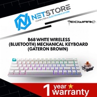 TECWARE B68 WIRELESS (BLUETOOTH) MECHANICAL KEYBOARD WHITE (GATERON BROWN) - TWKB-B68W-ZGBR