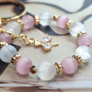 貓眼石/透石膏鑰匙包包扣