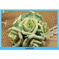 HIJAU 6 Stems of Green Sponge Flowers 3.5 cm BS-014 Masestore Craft