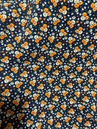 Hai khúc gồm 90cm và 80cm x 1m5 vải lụa mango KhangThinhGia hoa nhí xinh may áo kiểu pha phối may đồ