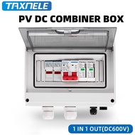 Solar photovoltaic PV DC Combiner Box Surge Lightning Protection 1 input 1 out DC 600V Fuse MCB SPD