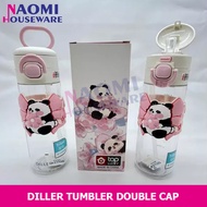 DILLER Sakura Panda 630ML / Viral Sakura Diller / Tritan Diller Bottle