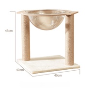 【So starry】คอนโดแมว ที่ลับเล็บแมว หลุมอวกาศแมว ที่นอนเเมว4เสา พร้อมหลุมใสอะคริลิคและเสาฝนเล็บ ของเล่