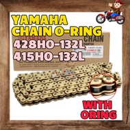 YAMAHA GOLD CHAIN ORING O-ORING 428HO 132LHEAVY DUTY FOR MOTOR Y125 LC135 RXZ Y15 Y16 RANTAI ORING E