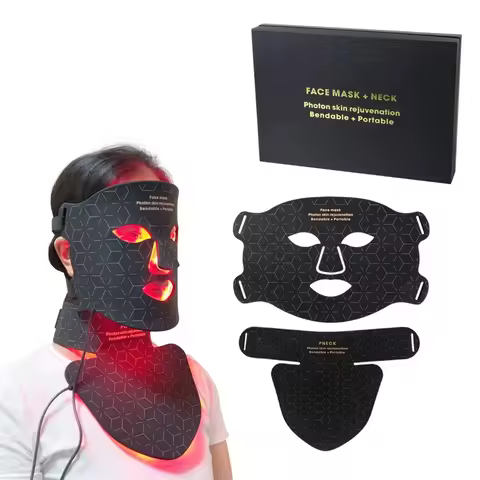 Soft Portable Led Facial Face Mask 4 Colors 460 590 630 850nm Red Light Photon Therapy Skin Care Fac
