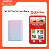 ZMI Power Bank Mini Powerbank 10000mAh Capacity Multi-port 20W Max Compact Powerbank Portable Travel Blue/Pink Color