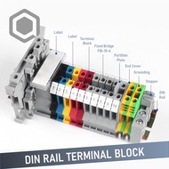 [Restock 13/12] DIN Rail Feed-Through Terminal Block - UK2.5B | UK5N | USLKG2.5| USLKG5 | D-UK2.5B |