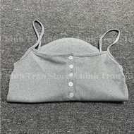 Áo 2 Dây Vạt Bầu Phối Cúc Ôm Gọn Nhiều Màu Basic -  Chinh Trần Store