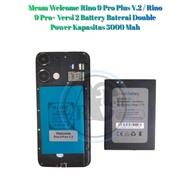 Mcom Welcome Rino 9 Pro Plus V.2 / Rino 9 Pro+ Versi 2 Battery Baterai Double Power Kapasitas 5000 M
