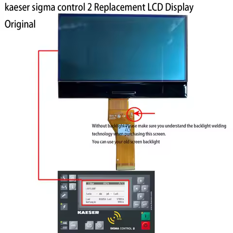 New Original LCD Display Replacement Without backlight For kaeser sigma control 2 7.9700P0 Version a
