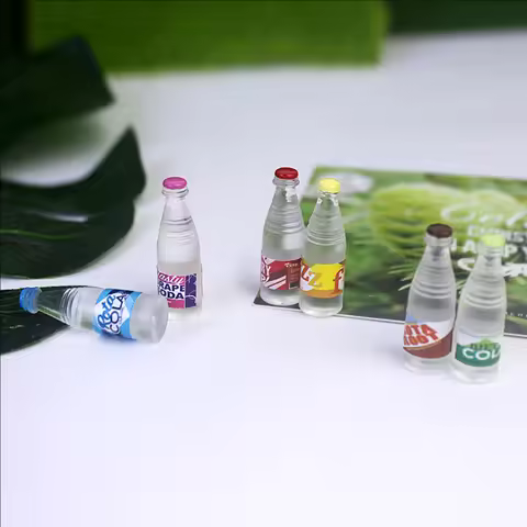 6Pcs RC Car Parts Decoration Mini Resin Soda Bottle for 1/10 RC Rock Crawler Axial SCX10 TAMIYA C01 
