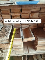 kotak pusaka 20 x 7 jati ukir batik ceplok  Javanese Jawi Kuno P murah